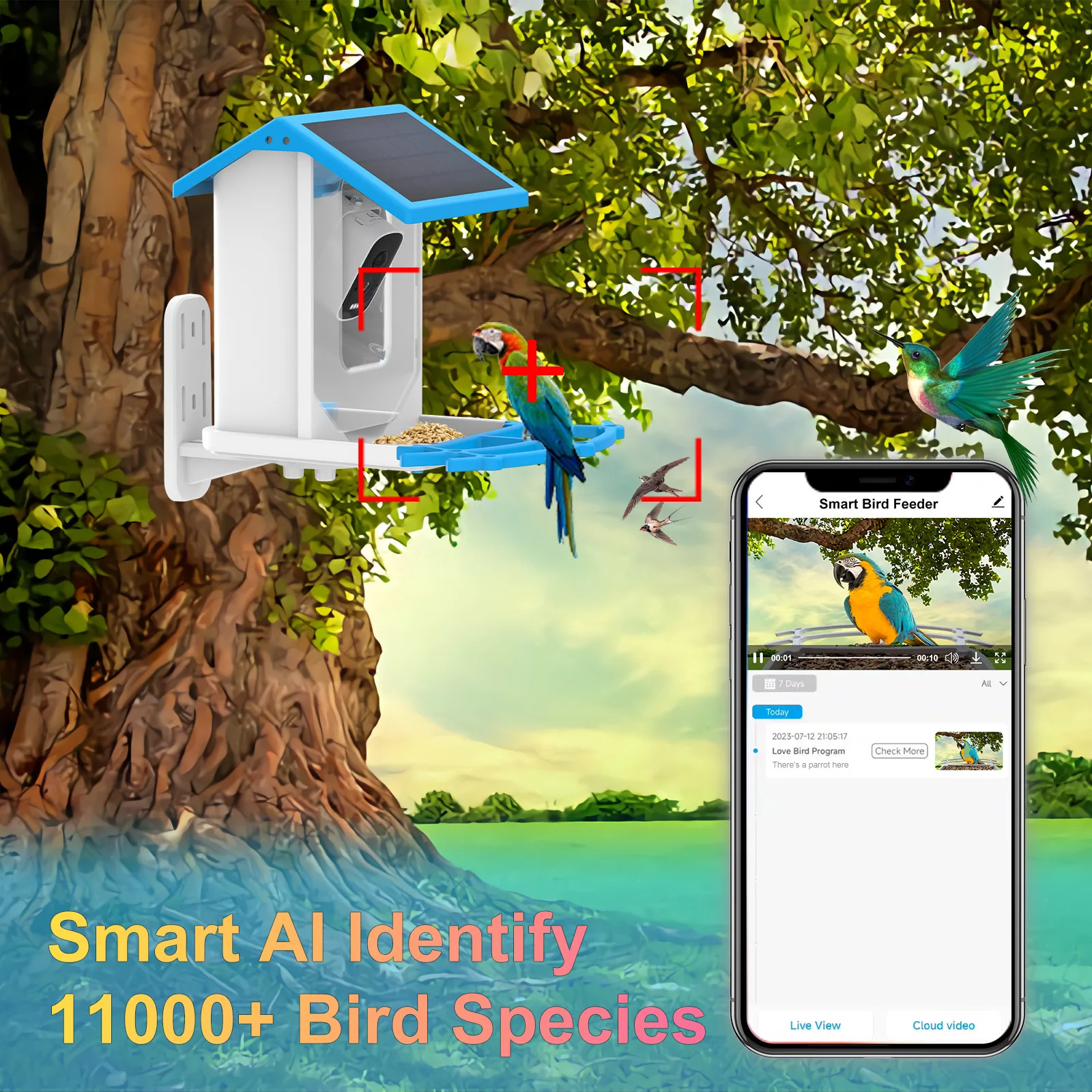 2K smart WiFi bird feeder came - Bird Feeder Camera Wifi Smart Ai recension och pris