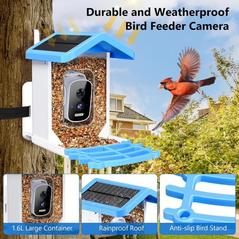 Smart Bird Feeder with Camera  - Bird Feeder Camera Wifi Smart Ai recension och pris