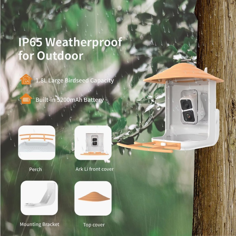 2L IP66 AI Smart Bird Feeder W - Bird Feeder Camera Wifi Smart Ai recension och pris
