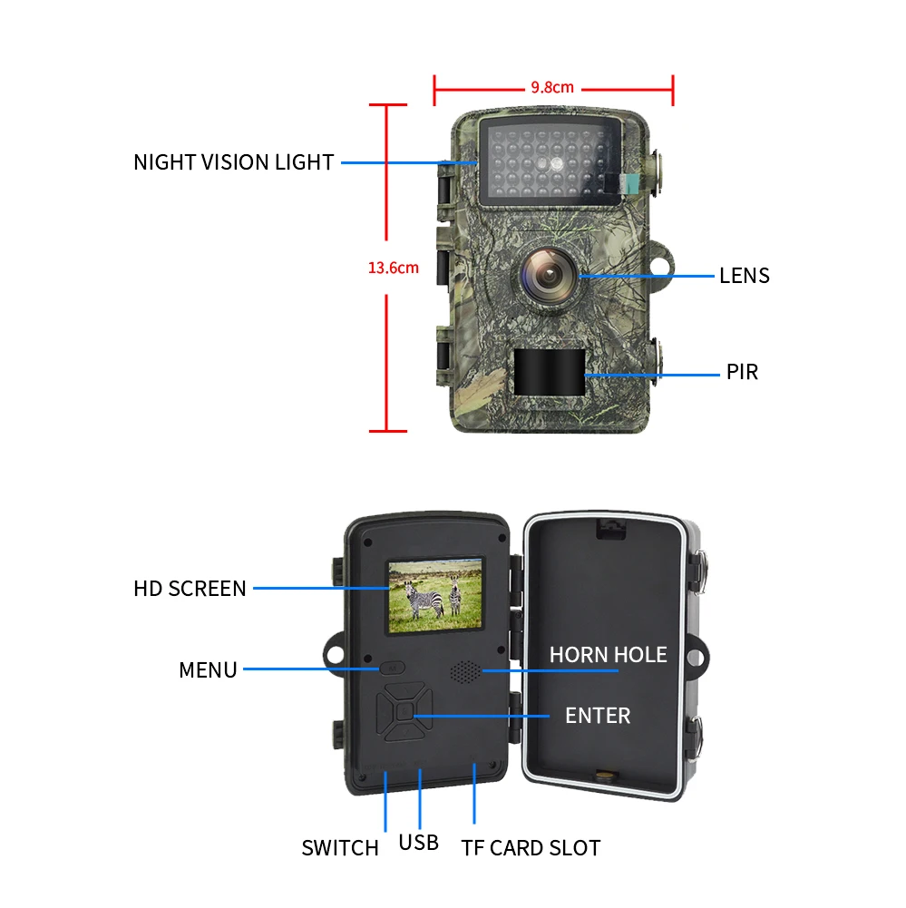 Trail Camera 16MP 1080P Infrar - Night Vision Trail Camera Infrared Leds recension och pris