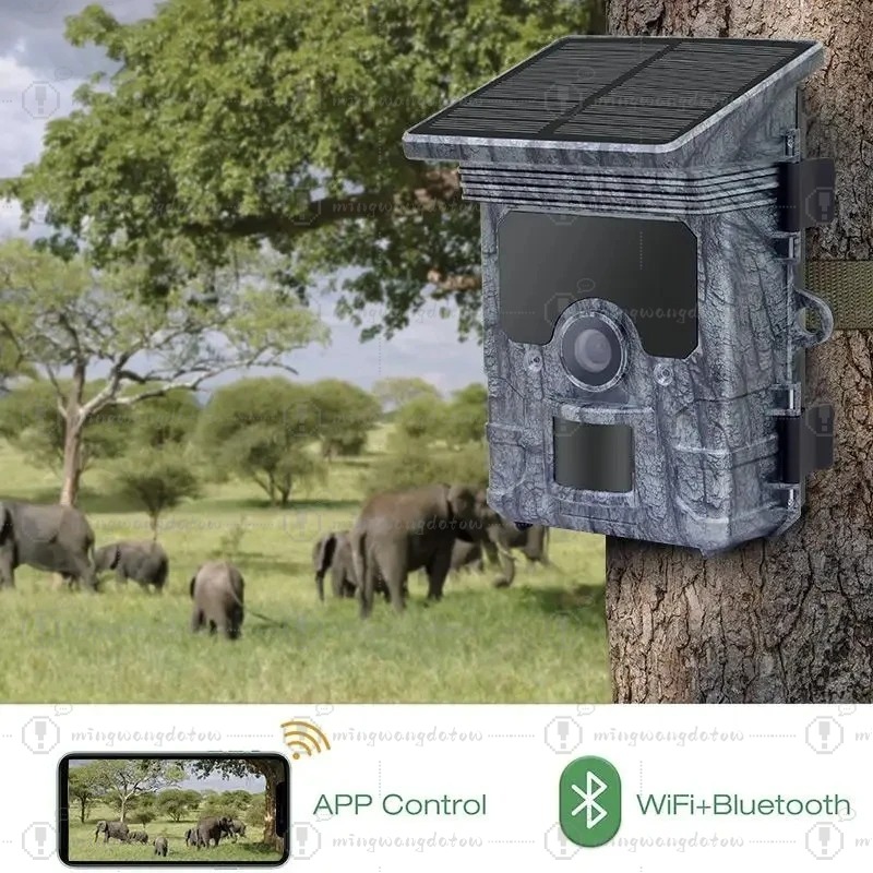 Hunting Camera  4K  WiFi Solar - Trail Camera Solar Panel Powered recension och pris
