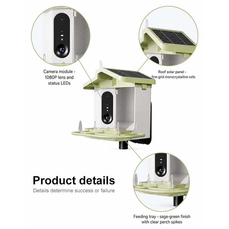 Solar Bird Feeder With Camera  - Bird Feeder Camera Wifi Smart Ai recension och pris