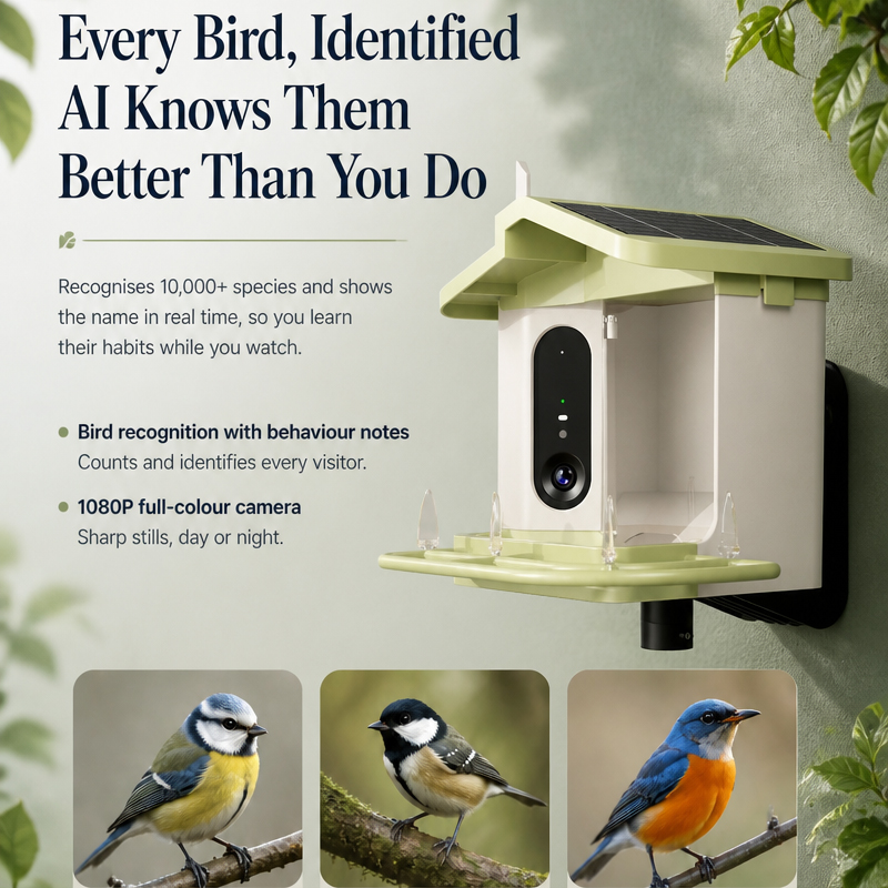 WiFi Smart Bird Feeder with Ca - Bird Feeder Camera Wifi Smart Ai recension och pris