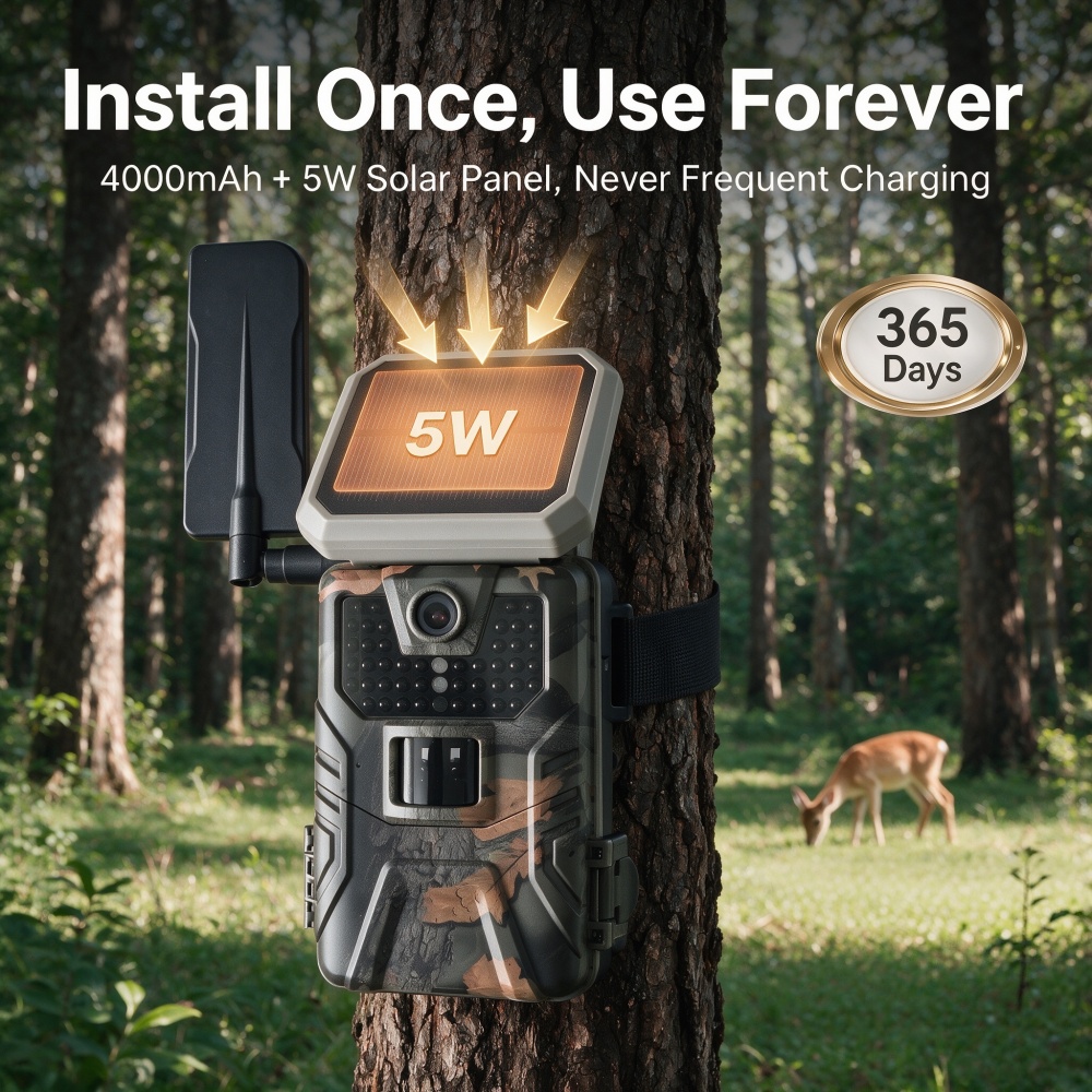Outdoor Solar 48MP 4K 4G APP C - Trail Camera 4K 48Mp Cellular 4G recension och pris