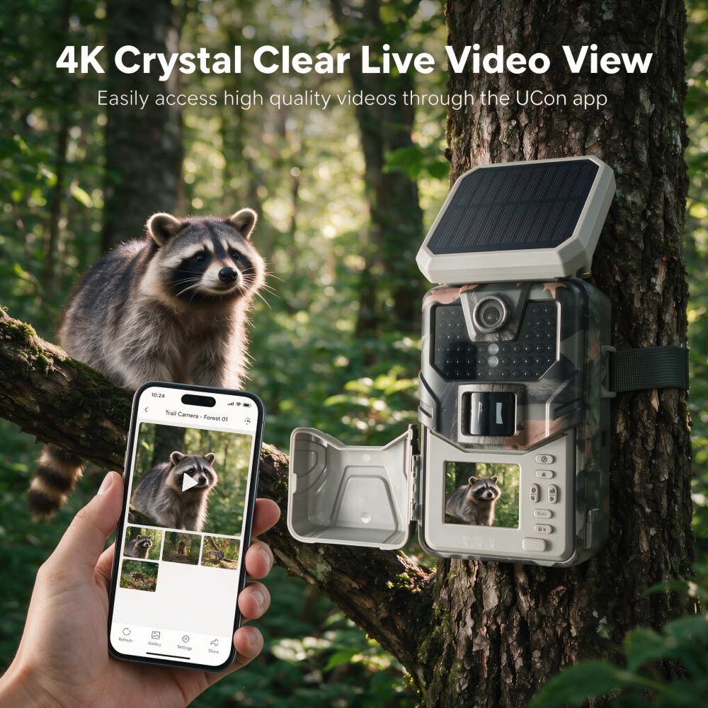 Outdoor Solar 48MP 4K 4G APP C - Trail Camera 4K 48Mp Cellular 4G recension och pris