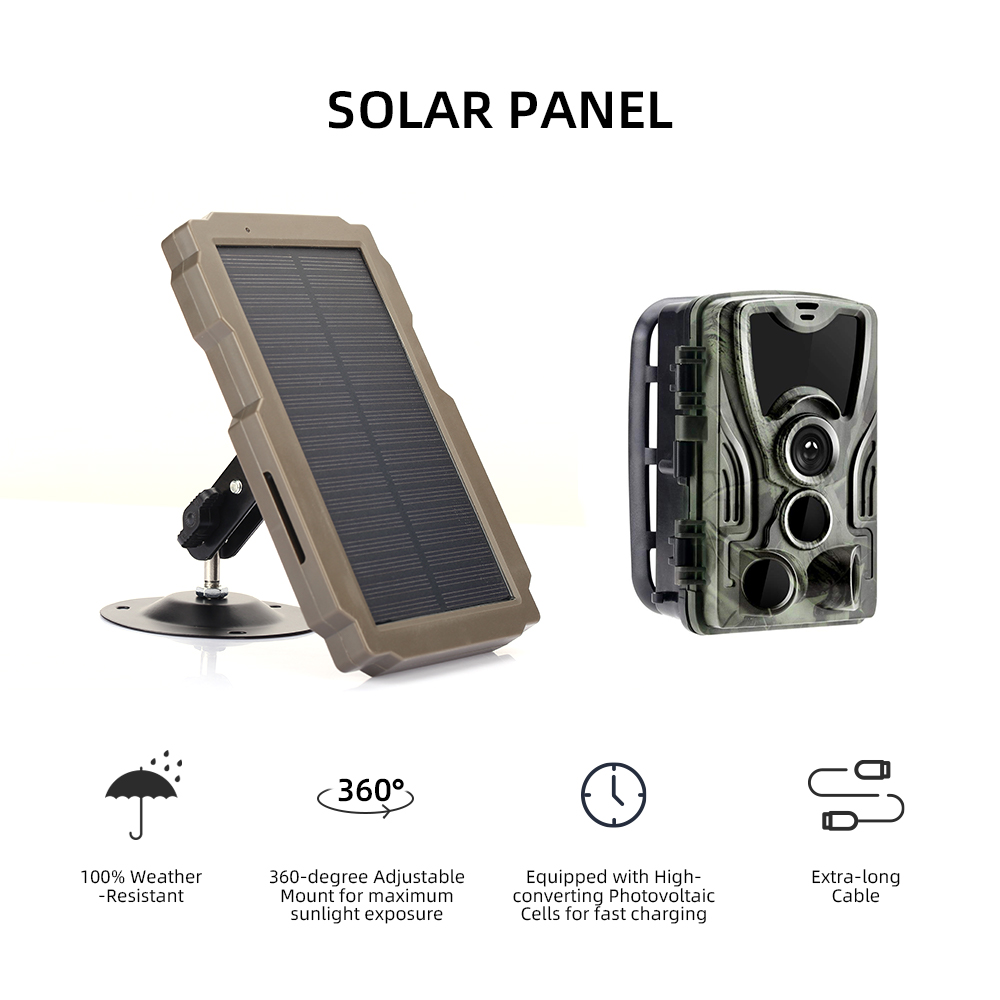 2500mAh Solar Panel Charger fo - Trail Camera Solar Panel Powered recension och pris