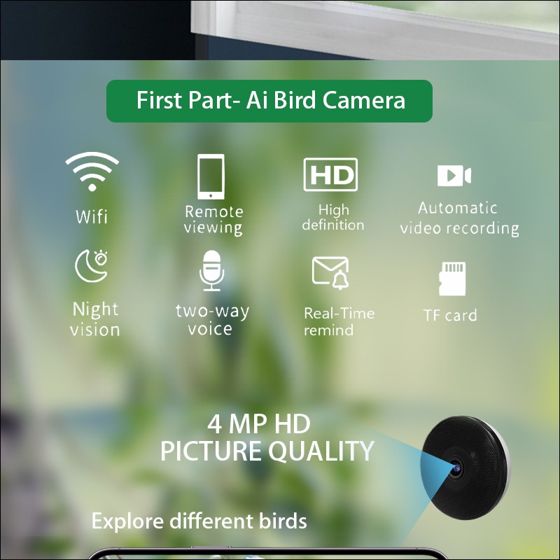 AI Bird Recognition Smart Bird - Bird Feeder Camera Wifi Smart Ai recension och pris